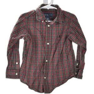Ralph Lauren Toddlers Red Plaid Button Down Shirt Size 3